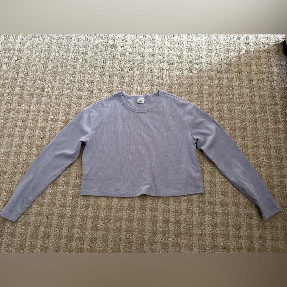 Sunday Best Lavender Waffle Long Sleeve Tee
